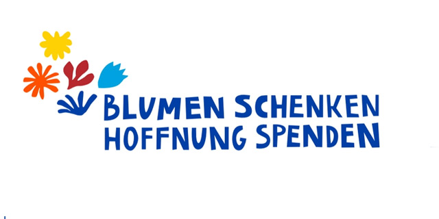 Logo Blumen schenken Hoffnung spenden