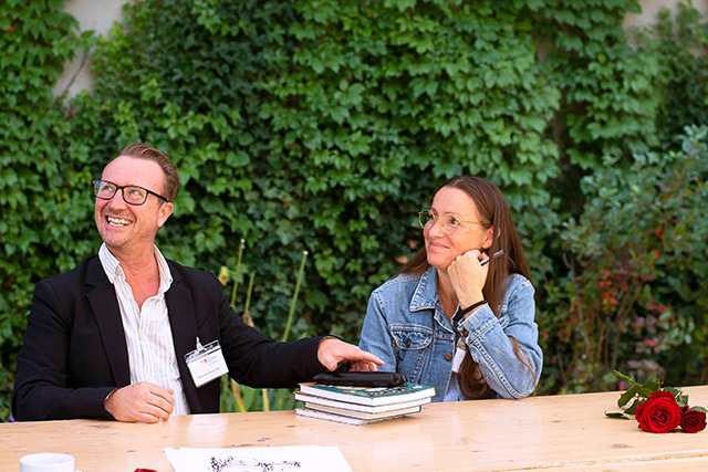 Rasmus Bregnhoi und Lorena Hunger beim internationalen Literaturfestival