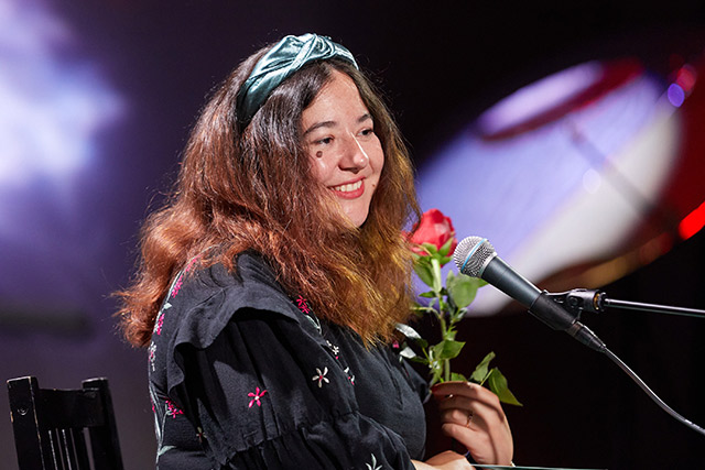 21 Internationales Literaturfestival Kiran Millwood Hargave Kiran Millwood Hargave beim internationalen Literaturfestival