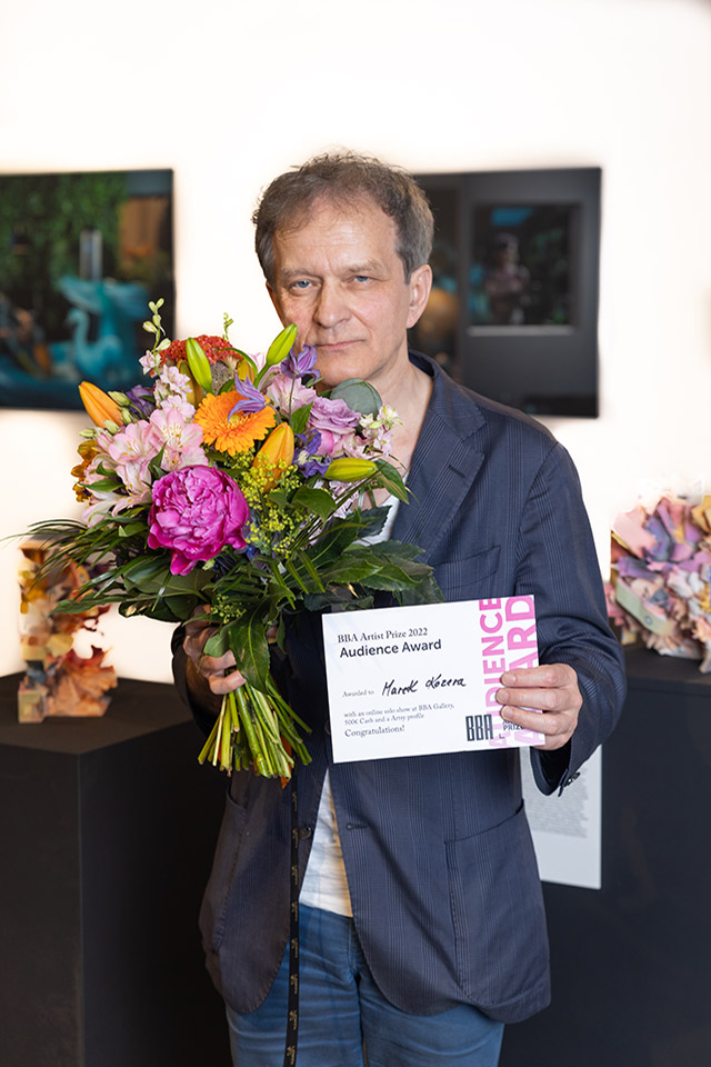 BBA Artist Prize 2022 Marek Kozera Audience Award Marek Kozera bei der Siegerehrung