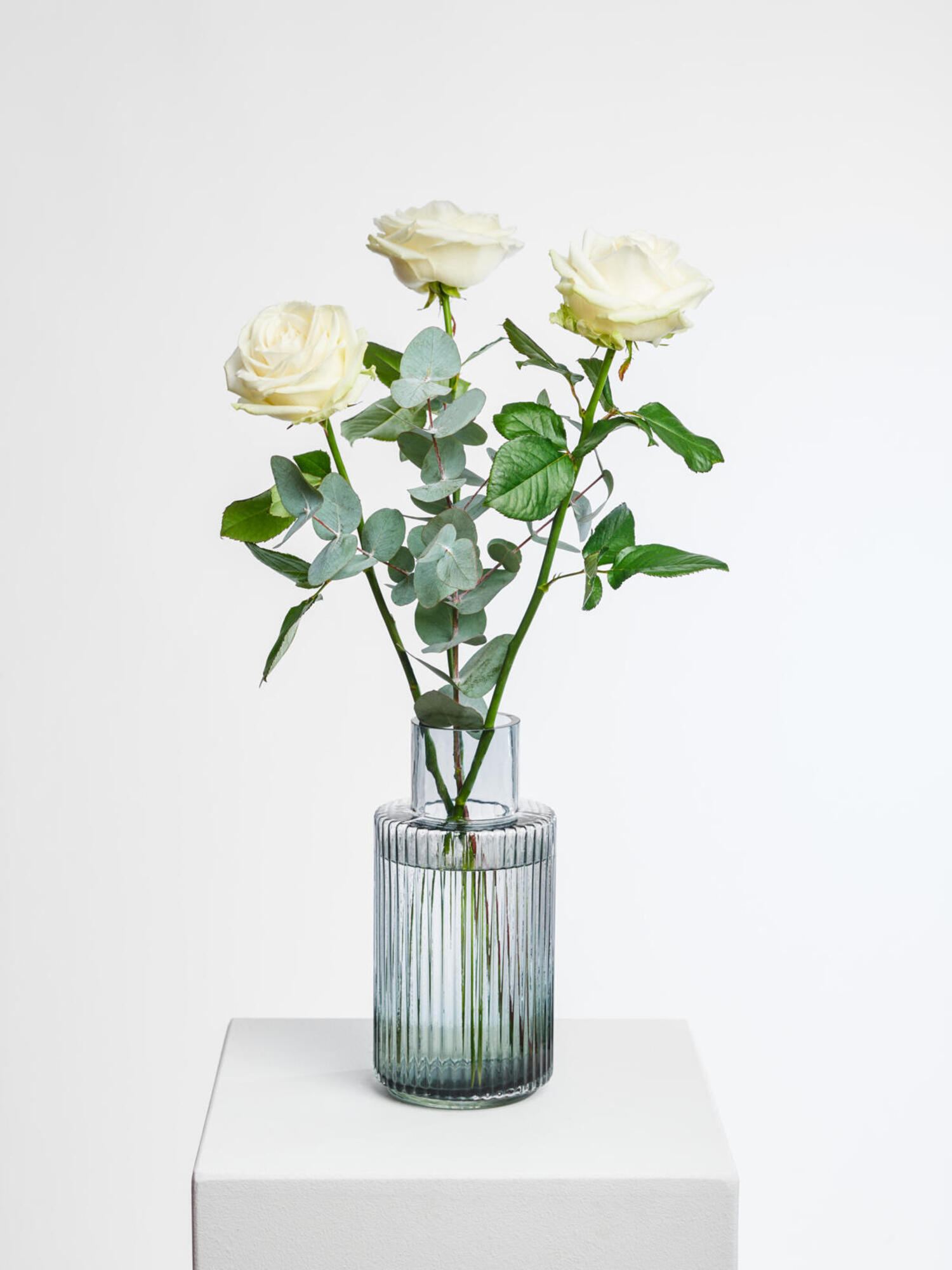Blumenstrauß White Roses - L