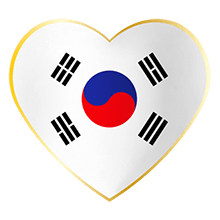 Herzflagge Korea
