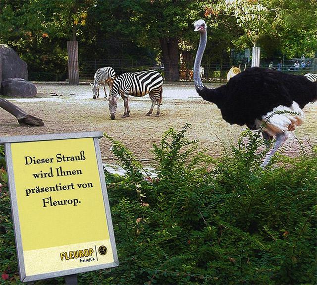 Archiv Zoo mit Fleurop Schild