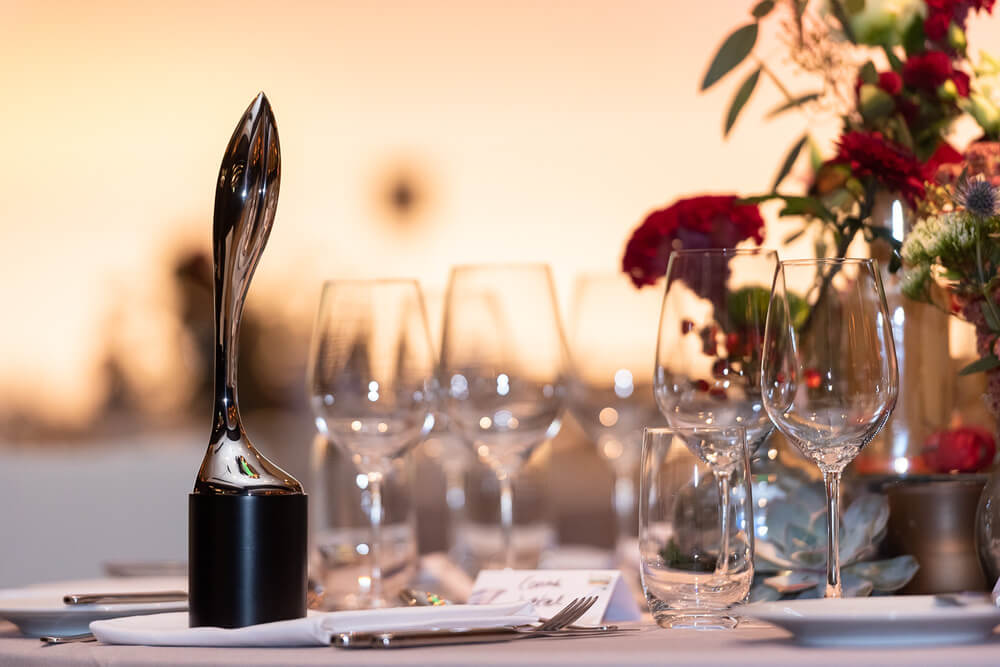 Tischdekoration bei den Taspo Awards