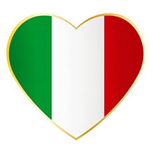 Herzflagge Italien