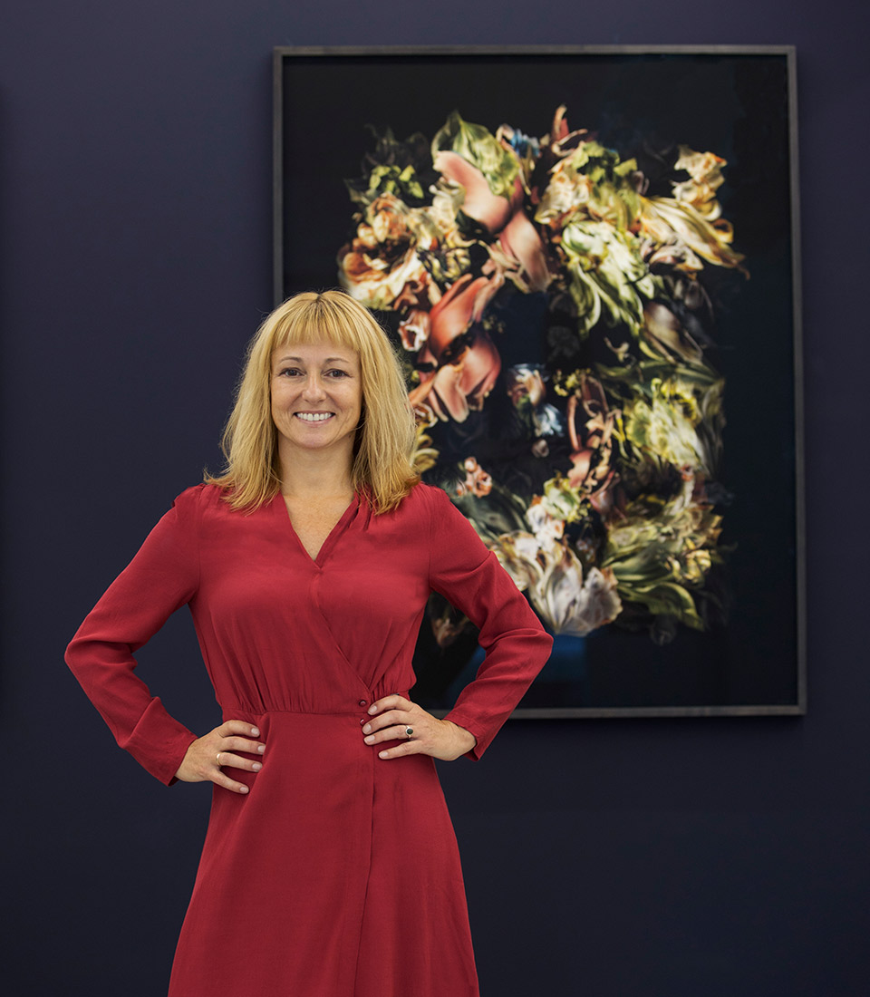 Blumen für die Kunst Renata Kulacek BBA Gallery Renata Kulacek in der BBA Gallery